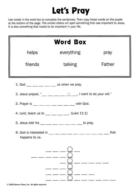 Free Printable Bible Activity Sheets For Kids