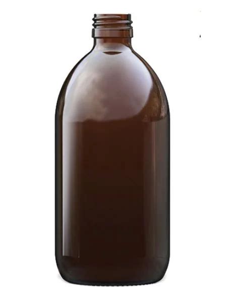 500ml Alpha Lightweight Round Syrup Bottles Amber Glass Wains Of