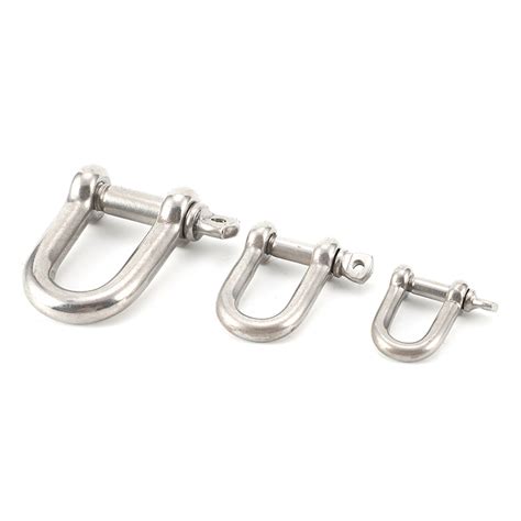 Stainless Steel Shackle For Wire Rope Lifting Hanging In D Shape