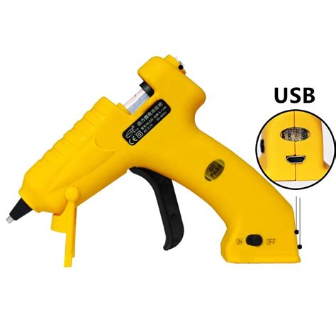 Cordless Hot Melt Glue Gun V Charge Battery High Temp Heater Graft Repair Heat Gun Pistola De