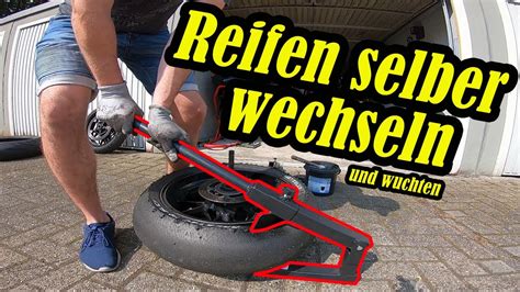 Motorrad Reifen Selber Wechseln Und Wuchten Tutorial YouTube