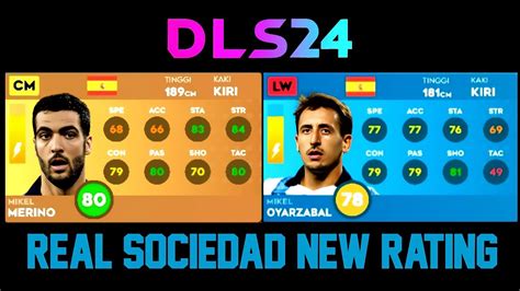 Dls Real Sociedad New Player Rating Update Dream League Soccer