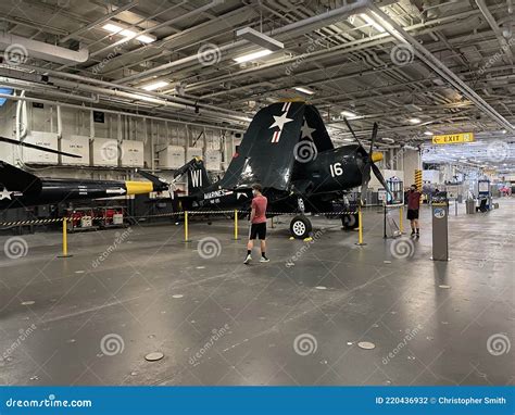 F4U Inside the USS Midway in San Diego Editorial Photography - Image of ...