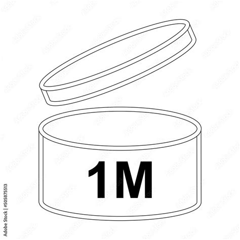1m Period After Opening Pao Icon Sign Flat Style Design Vector