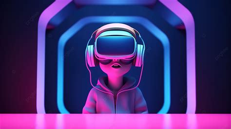 Virtual Reality Gamer Adorable Guy In Vr Glasses Engages In Video Game ...