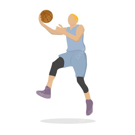 Basketball Player Lay Up Flat Illustration Basketball Sport