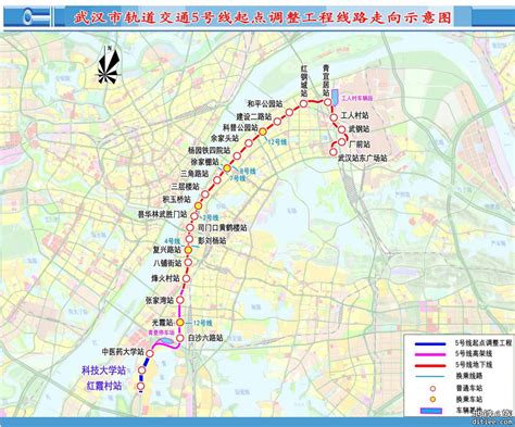 武汉地铁5号线起点调整工程全线“轨通” 武汉地铁 地铁e族