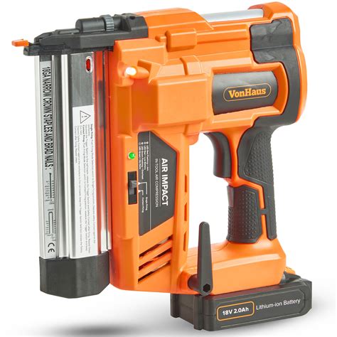 VonHaus Nail Gun & Staple Gun Cordless Electric Heavy Duty Stapler ...