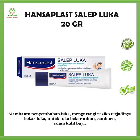 Jual HANSAPLAST SALEP LUKA 20 Gr Salep Perawatan Luka Sembuhkan