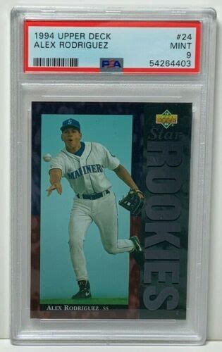 Upper Deck Alex Rodriguez Arod Star Rookie Rc Psa Mint