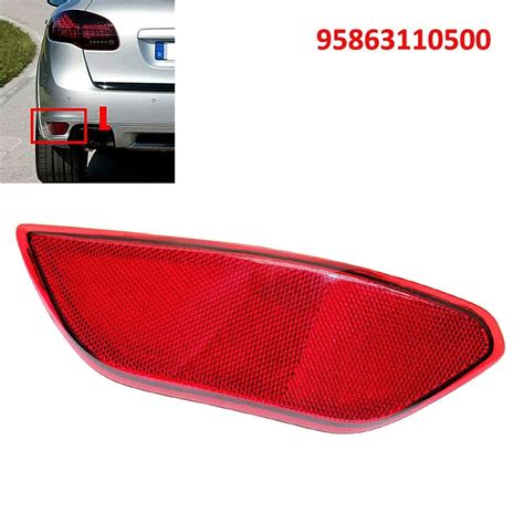 Red Rear Bumper Trim Reflector For Porsche Cayenne Left Side