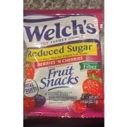 Welch S Fruit Snacks Berries N Cherries Calories Nutrition Analysis