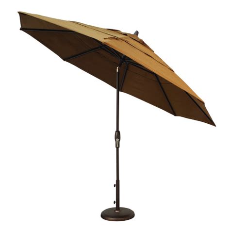 Evening Party Patio Umbrellas Large Galtech 11 Auto Tilt Umbrella With Led Lights Patio