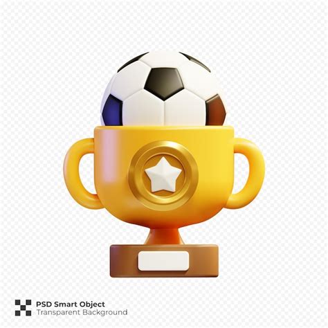 Premium Psd Football Trophy Icon D Render Illustration Isolated