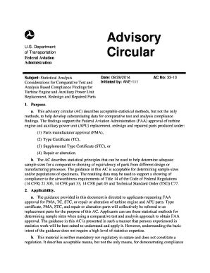 Fillable Online Faa Ac Statistical Analysis Considerations For