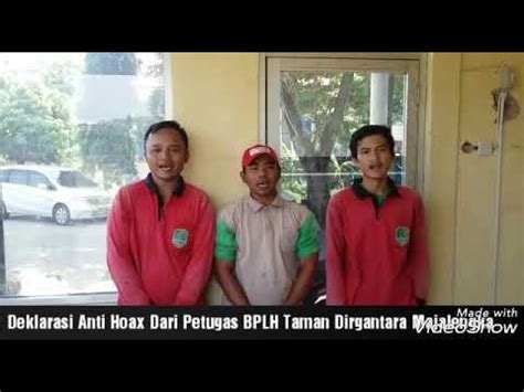 Deklarasi Anti Hoax Dari Petugas Bplh Taman Dirgantara Majalengka Youtube