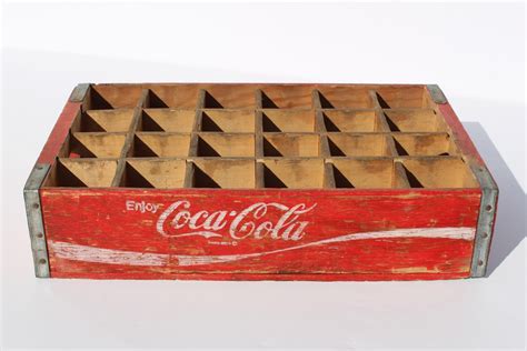 Coca Cola Wood Crate 24 Bottle Crate Red Coke Crate Soda Pop