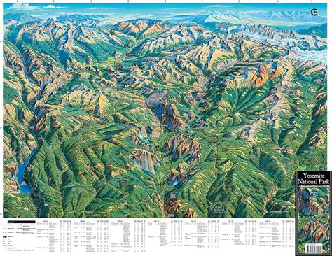 Yosemite National Park California – Trail Tracks Panoramic Hiking Maps