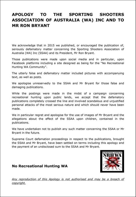 No Recreational Hunting in WA vs. SSAA (WA) Inc | SSAWA