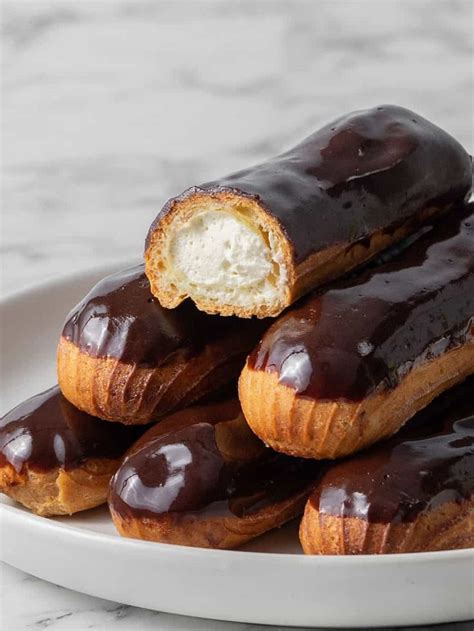 Chocolate Eclairs Recipe Cafe Food Eclair Recipe Baking