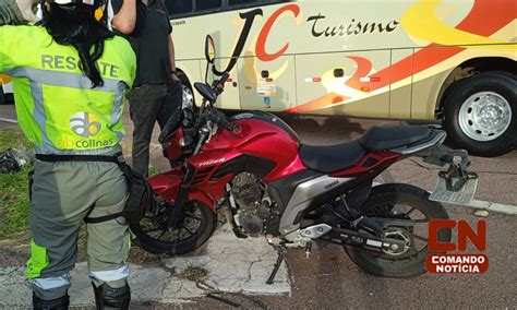 Motociclista Fica Ferido Ap S Acidente Na Rodovia Santos Dumont