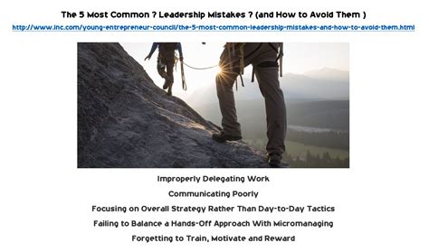 The 5 Most Common Leadership Mistakes And How To Avoid Them