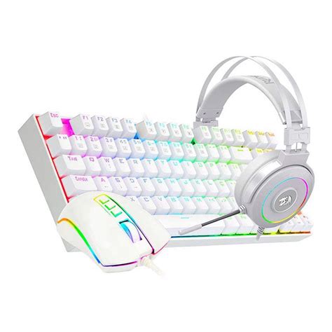 Kit Gamer Redragon Headset Teclado E Mouse S Rgb Kumara Lamia Cobra