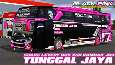 Share Livery Tunggal Jaya Transport Black Pink Bus Xhd Rombak Jb