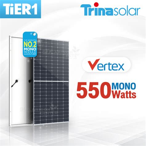 TRINA Solar PV Module 550W MONO HF TiER1 ขายอปกรณตดตงโซลา