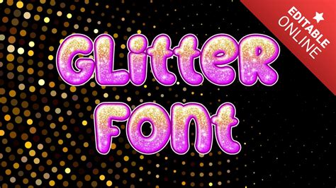 Fuente Glitter Editable En L Nea Generador De Efectos De Texto