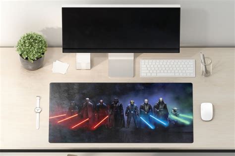 Star Wars Jedi Sith Gaming Mouse Pad Star Wars Large Gaming Etsy