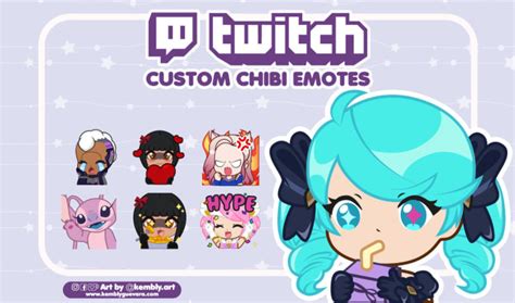 Draw Custom Kawaii Twitch Discord Emotes Or Sticker For You By