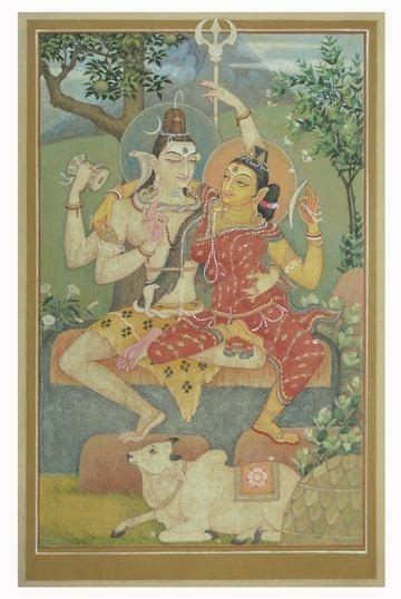 Lord Shiva and Parvati in art painting Shiva Art, Shiva Shakti, Hindu ...