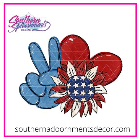 Patriotic Flower Template And Digital Cut File Southern Adoornments Decor