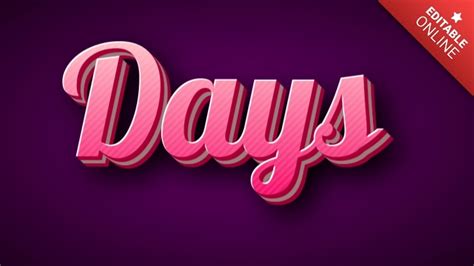 Days | Text Effect Generator