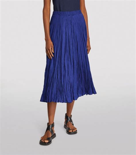 Womens JOSEPH Blue Silk Habotai Sully Skirt Harrods UK