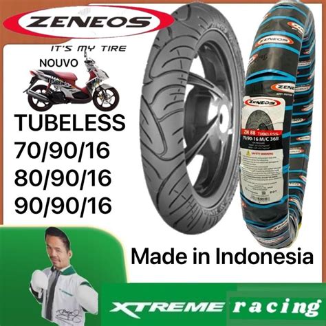 ZENEOS ZN88 FOR NONVO MOTORCYCLE GULONG TUBELESS 70 90 16 80 90 16 90