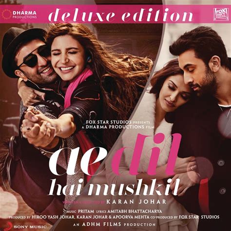 Arijit Singh Pritam Ae Dil Hai Mushkil Title Track Lyrics