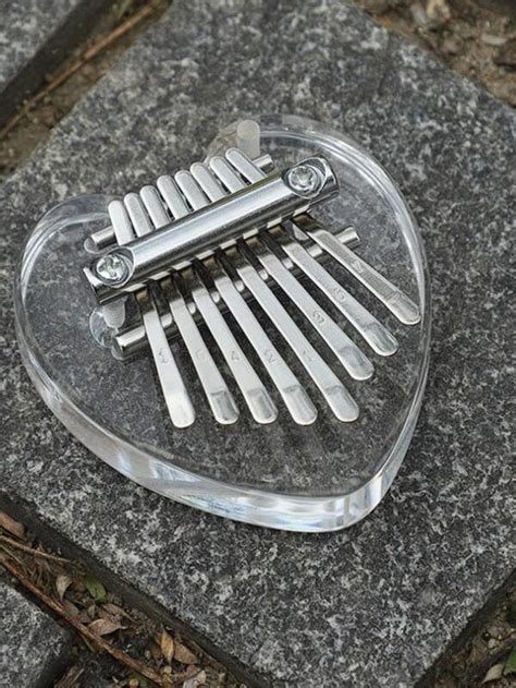 1 Pieza Piano De Pulgar Kalimba 8 Teclas Mini Kalimba Oso Transparente