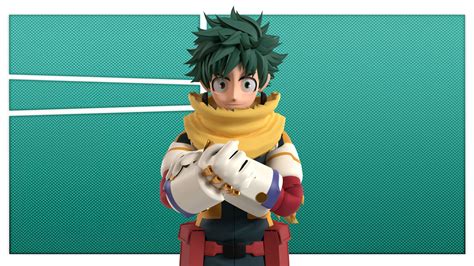 Deku Zeta Suit My Hero Academia 3d Model Rigged Cgtrader