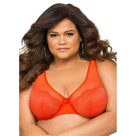 Ashley Stewart Soft Cup Bra Orange Fiery Depop