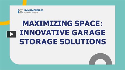 PPT Maximizing Space Innovative Garage Storage Solution PowerPoint