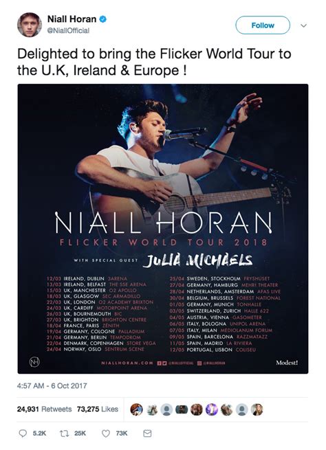 Niall Horan Flicker World Tour 2018 HAFA Design