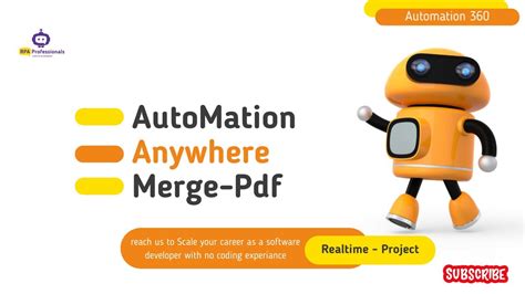 Rpa Automation Anywhere A360 Tutorial Merging Pdfs Using Pdf Package In A360 Realtime Project