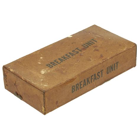 Original Us Wwii Unissued K Ration Breakfast Meal Unit Wax Sealed In