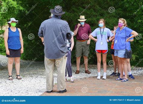 Visitors and a Tour Guide Wearing a Mask As Required Editorial ...