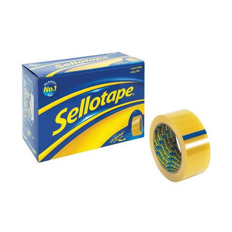 Sellotape Original Golden Tape 48mmx66m 6 Pack 1443304