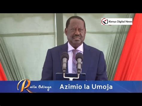 Live Raila Odinga S Urgent Address To The Nation Youtube