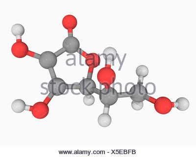 Vitamin C Molecular Model Of Ascorbic Acid C6 H8 O6 Also Known As