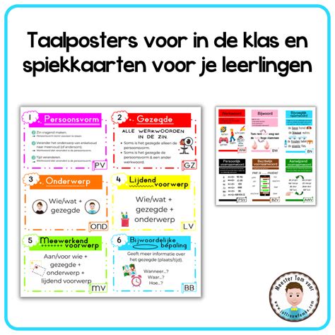 Taalposters Voor In De Klas En Spiekkaarten Voor Je Leerlingen